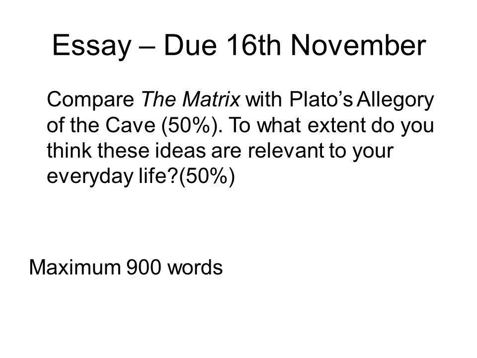 Plato allegory of the cave essay